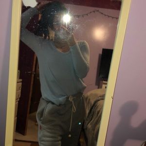 light blue american eagle soft and sexy top